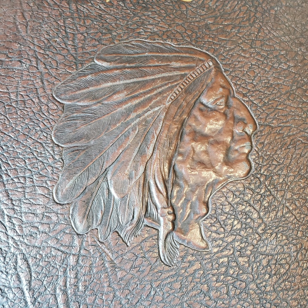 Native American Chief Head Scrapbook- Circa 1940